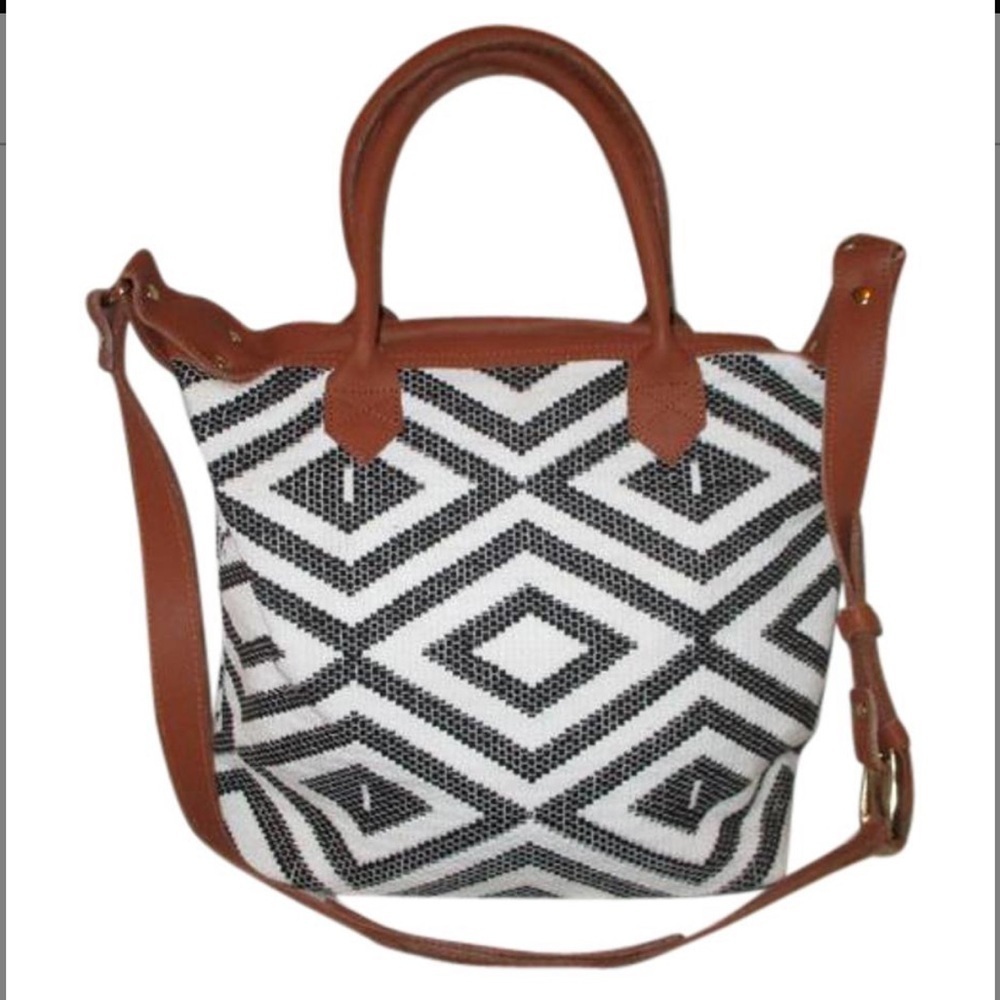 Tribe Alive geometric Aztec fair trade fabric oversized tote bag